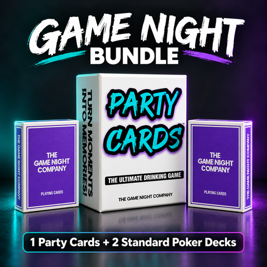 Party Cards Game Night Bundle - Drinking Game + Playing Cards for Parties, Pregames & Game Night