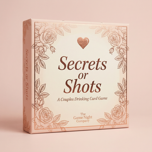 Secrets or Shots - Couples Drinking Game - Couples Games For Date Night Idea, Romantic Anniversary & Valentines Birthdays Gift
